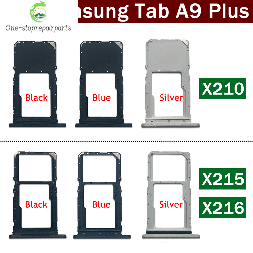 New For Samsung Tab A9+ A9 Plus 11" X210 X215 X216 SIM Card Tray Slot Micro SD Chip Holder Pocket Drawer Dual Single SIM Card Samsung phone repair parts