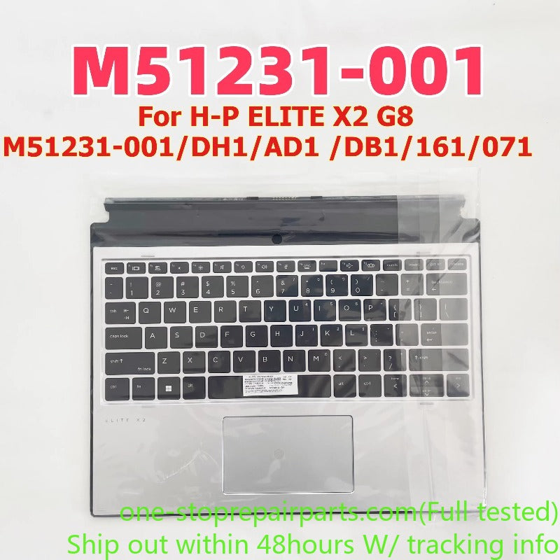 Detachable Keyboard for HP ELITE X2 G8 G4 M51231-001/DH1/AD1/DB1/161/071 Premium Detachable folio keyboard tablet touchpad