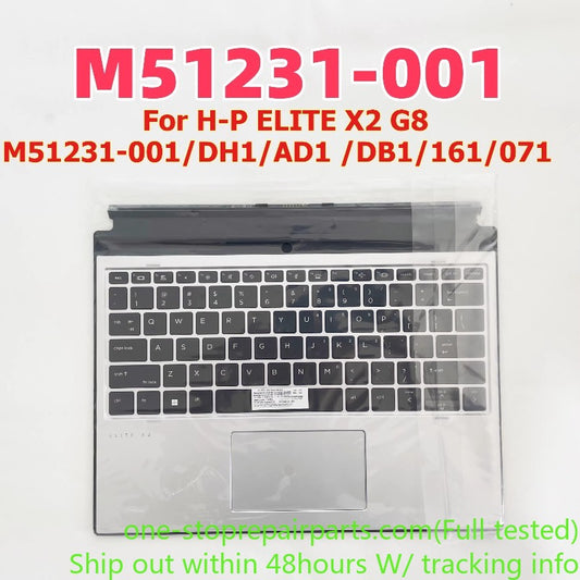 Detachable Keyboard for HP ELITE X2 G8 G4 M51231-001/DH1/AD1/DB1/161/071 Premium Detachable folio keyboard tablet touchpad