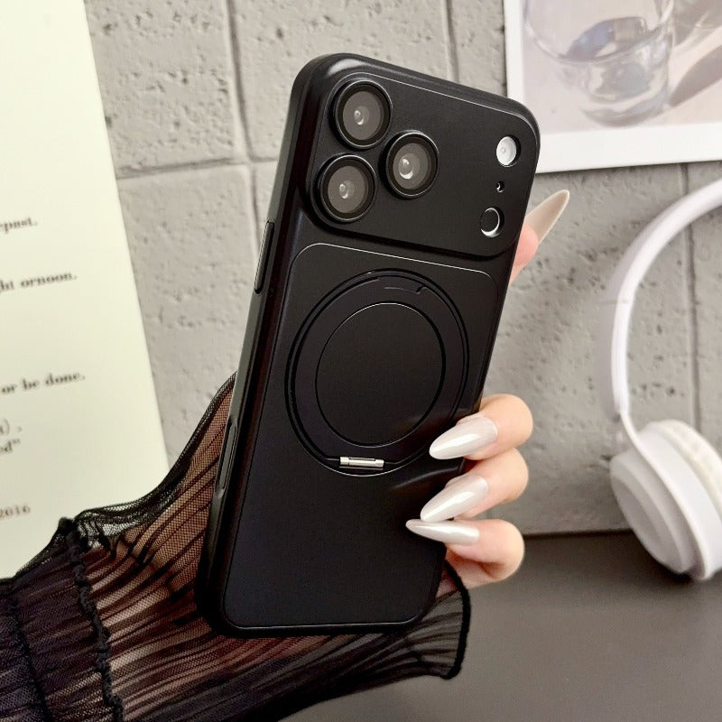 Frosted pivot case For iPhone 18promax mobile phone case New iPhone17 with invisible rotating bracket Lens film All-inclusive protection 16Pro light luxury men's and women's shell Phone Accessories
