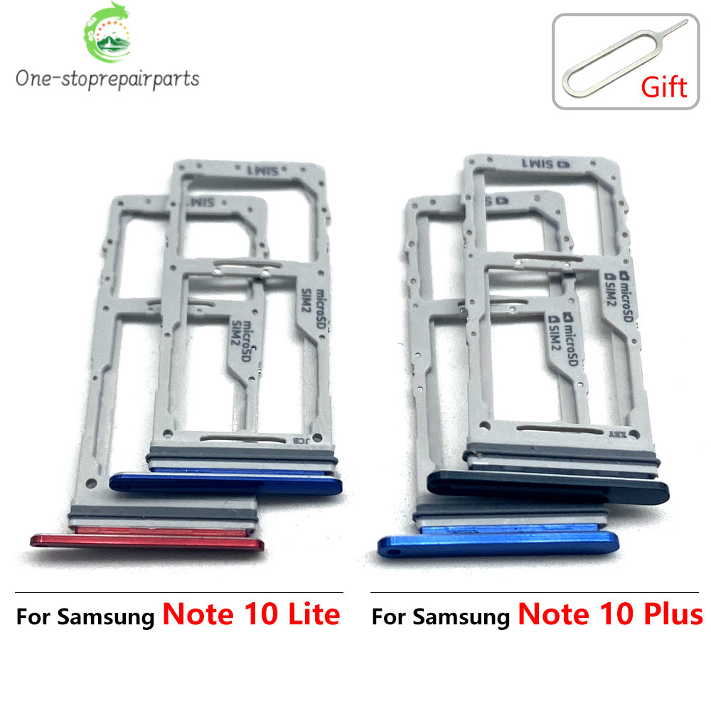 New Sim Card Tray Reader Socket Slot Holder For Samsung Note 10 Plus Lite / Note 20 Ultra Dual SIM Replacement Part Samsung phone repair parts