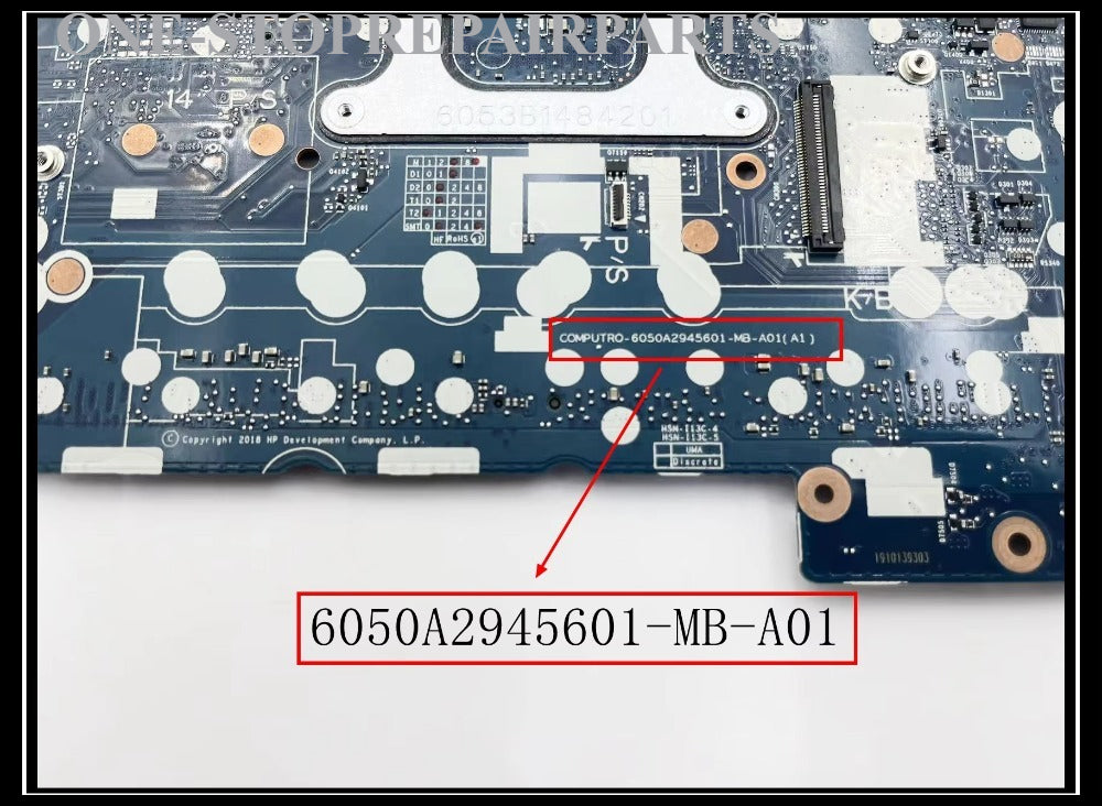 For HP Elitebook 840 G5/850 G5 Laptop Motherboard 6050A2945601-MB With  I5 I7 8TH GEN CPU UMA DDR4 100% Test Work HP laptop repair parts