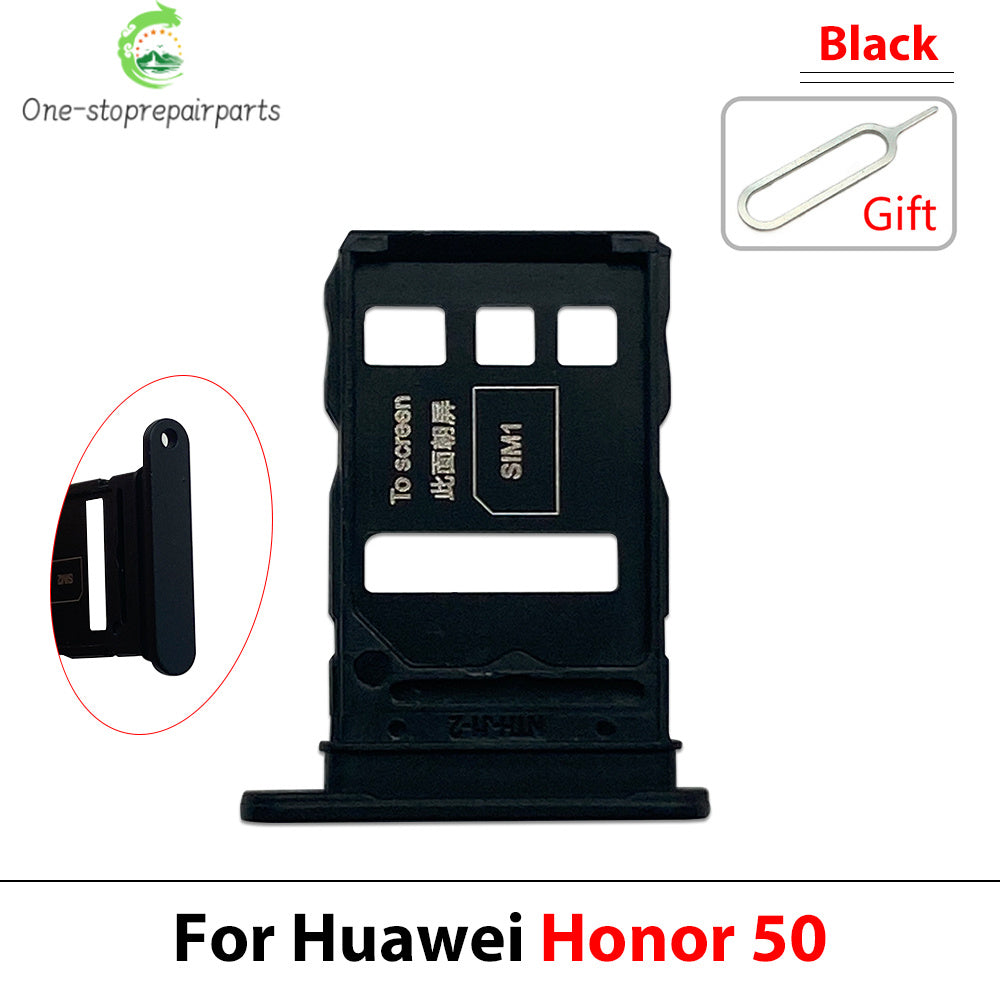 New SIM Card Tray Slot Holder Adapter Accessories For Huawei Honor 50 Pro Se Lite Repair Parts Huawei phone repair parts