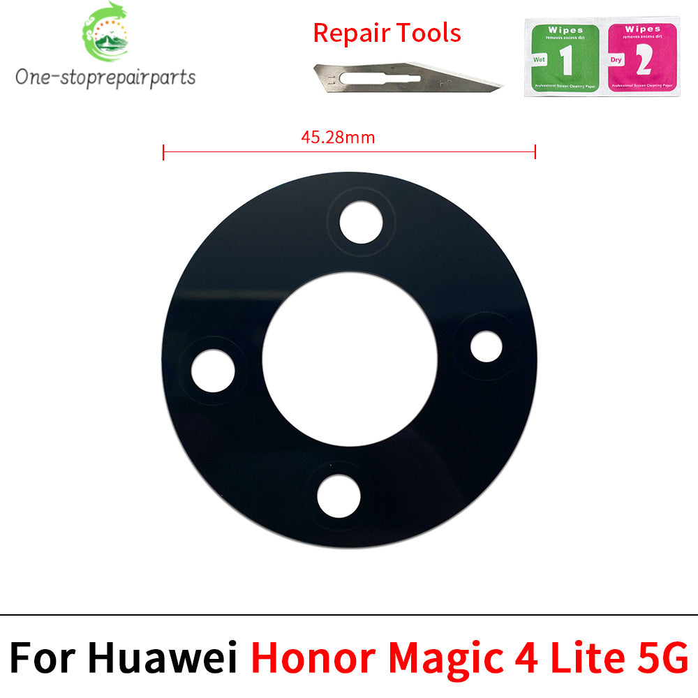 10Pcs, New For Huawei Honor Magic 4 5 6 Lite Pro 5G Camera Glass Lens Back Rear Camera Glass Lens with Adhesive Huawei phone repair parts