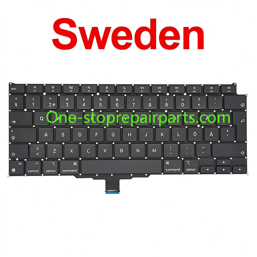New Laptop A2337 Keyboard For Macbook Air 13" M1 A2337 Keyboard Replacement US UK FR SP IT DE RU AE Layout 2020 Year Macbook repair parts
