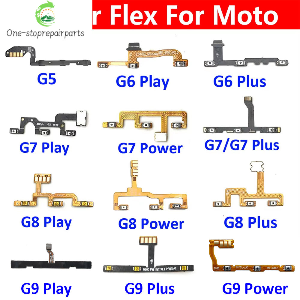 Power On Off Volume Button Flex Cable For Motorola Moto G5 G5s G6 G4 G8 G7 G9 Plus Play Power Lite Motorola phone repair parts