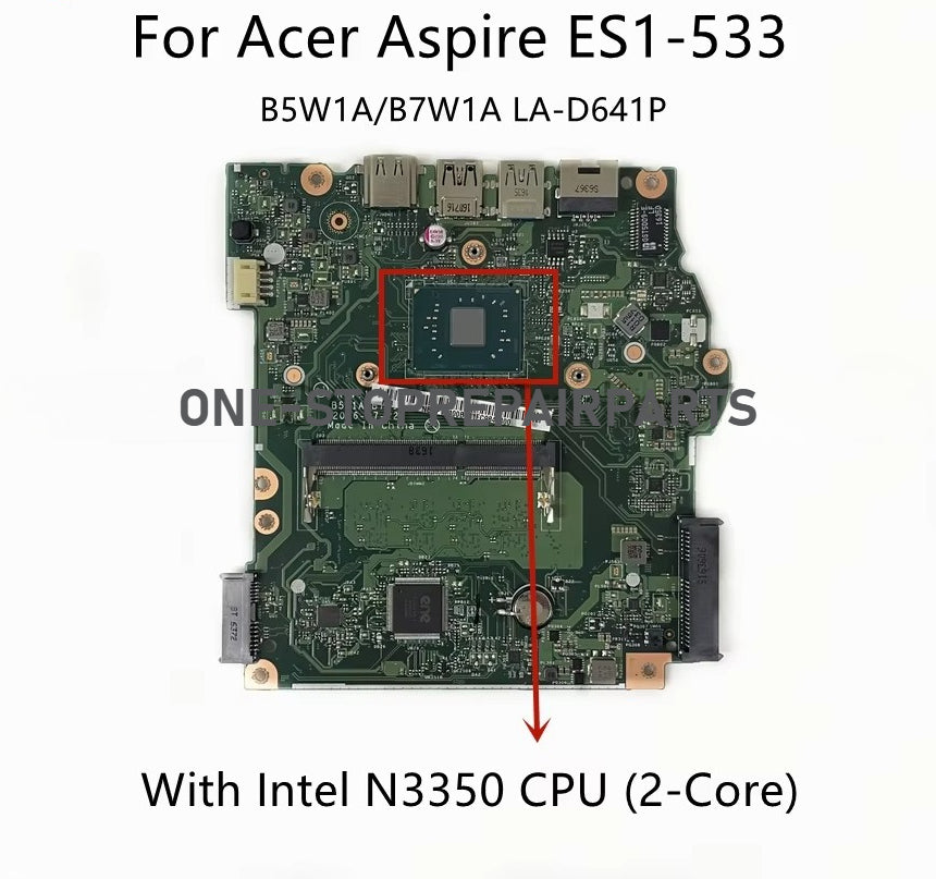 LA-D641P For Acer Aspire ES1-732 ES1-533 Laptop Motherboard With N3350 N3450 N4200 CPU DDR3 NBGFT1100B NBGFT1100C NB.GFT11.00C Acer laptop repair parts