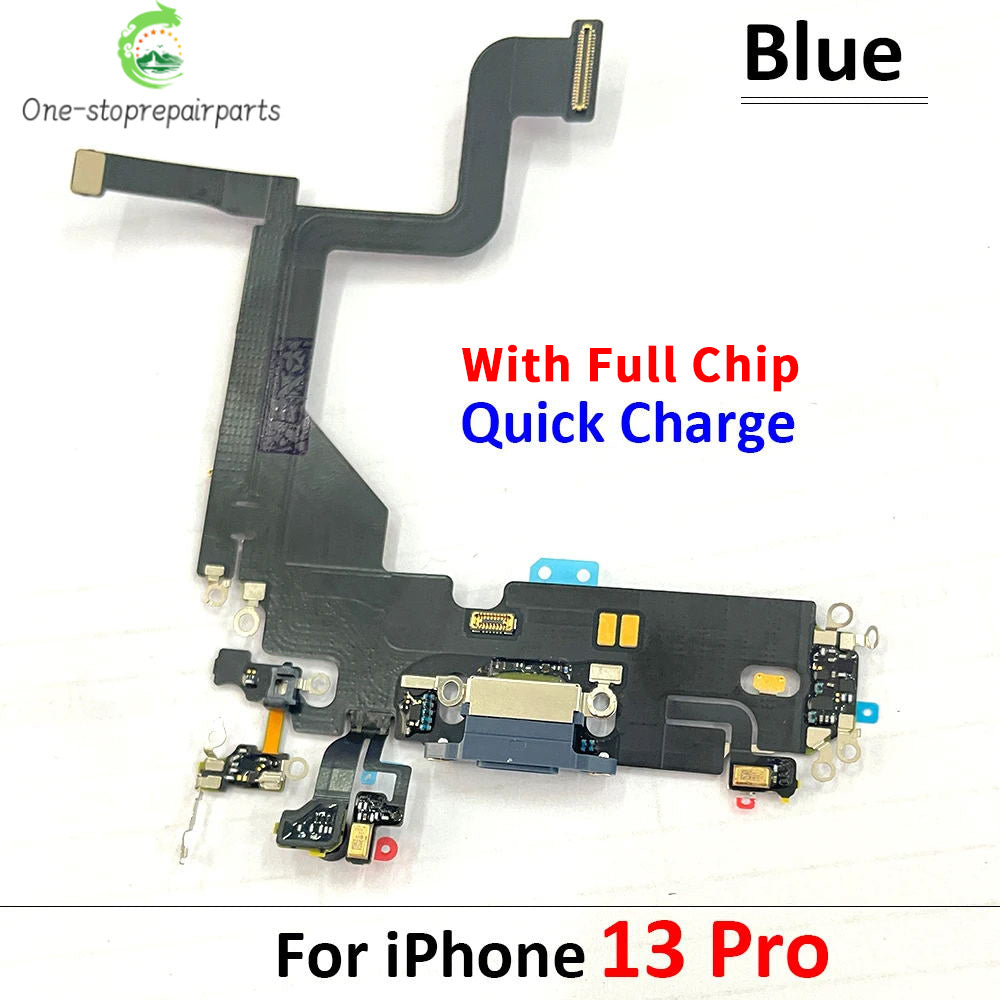 10Pcs/Lot, USB Charging Port Mic Microphone Dock Connector Board Flex Cable For iPhone 13 Pro Max Mini Repair Parts iPhone phone repair parts