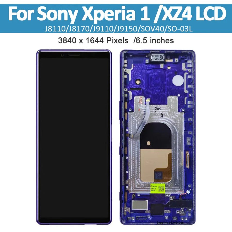 6.5'' Original LCD Display For Sony Xperia 1 X1 XZ4 J8110 J8170 J9110 J9150 Touch Screen + frame Digitizer Assembly Replacement Sony phone repair parts