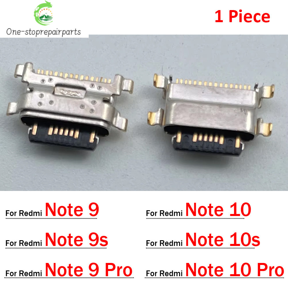 10Pcs, USB Jack Charging Socket Charger Port Dock Connector For Xiaomi Redmi Note 9 9s 10 10s 11 11s 12 12s 13 Pro Plus 4G 5G Xiaomi  Xiao mi phone repair parts