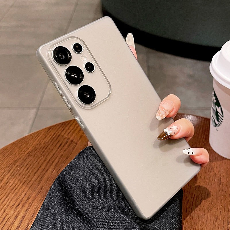 Soft yarn ice feeling for samsung s25ultra mobile phone case s24 + new matte s23 ultra-thin s22 protective case galaxy anti-drop plus lens all-inclusive edge women's soft case Phone accessories