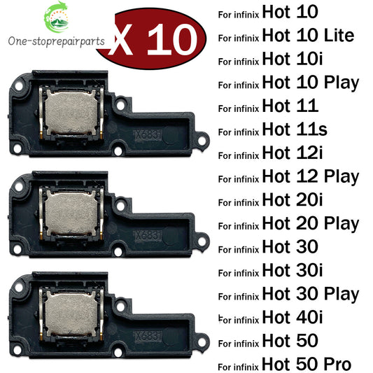 10Pcs, Loud Speaker Buzzer Ringer Loudspeaker Flex Cable For infinix Hot 10 10i 11 11s 12 12i 20 20i 30 30i 40i 50 Play Lite Pro  infinix phone repair parts