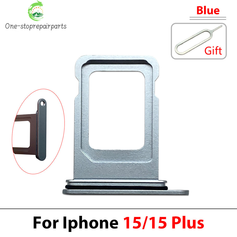 Dual SIM Single SIM Card Tray Slot Holder Adapter Accessories For iPhone 15 Pro Max Plus iPhone phone repair parts