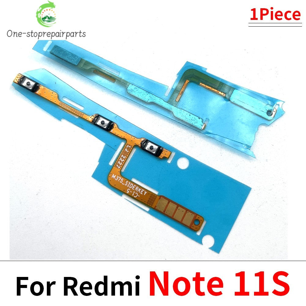 50Pcs, Volume Button Power Switch On Off Button Flex Cable For Xiaomi Redmi 7 7A 8 8A 9 9A Note 7 8 8T 9 10 10s 11 11s Pro 9s  Xiaomi  Xiao mi phone repair parts