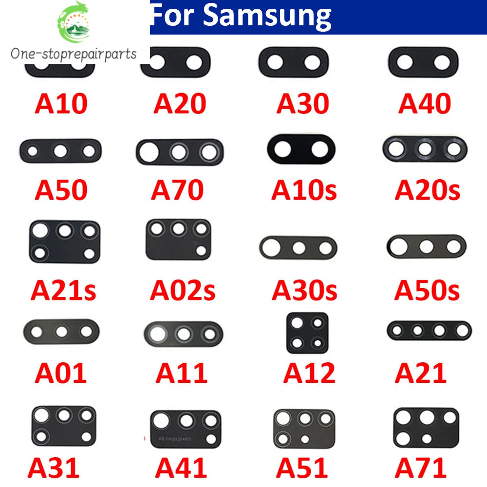 Back Rear Camera Glass Lens For Samsung A10 A20 A30 A50 A40 A70 A10s A20s A30S A50S A21s A01 A11 A12 A21 A31 A51 A71 Samsung phone repair parts