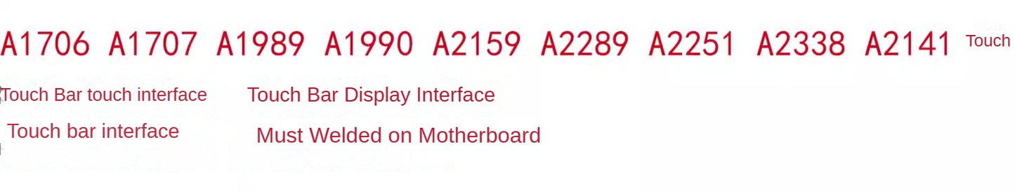 (Shipping fee not include)For apple Macbook A1706 A1707 A1989 A1990 A2159 A2289 A2251 A2338 A2141 touch bar touch  display connector