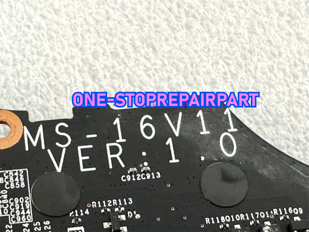 100% Full tested Main system board  MS-16V11 For MSI GS66 Laptop Motherboard W/ i7-10750H CPU and RTX2060 GPU HM470 DDR4 N18E-G1R GTX GPU MSI laptop repair parts