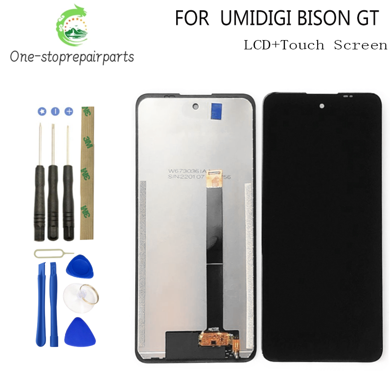 UMIDIGI BISON gt bisonGT LCD Display+Touch Screen Digitizer 100% Original Tested LCD Screen Glass Panel For BISON GT Other Brand Phone repair parts