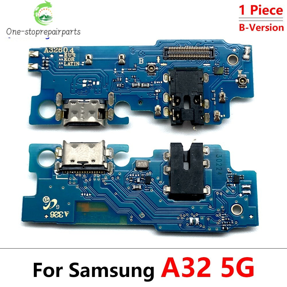 10Pcs USB Charging Port Dock Charger Connector Board Flex Cable For Samsung A22 A32 A12 A02 A03 A04 A04s A04E A05 A05s 4G 5G Samsung phone repair parts