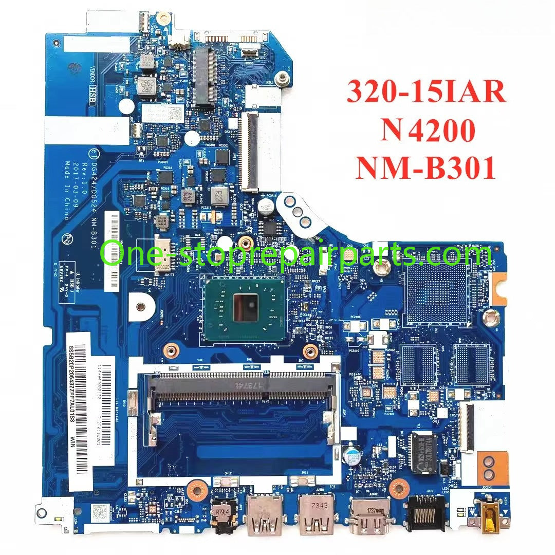 For Lenovo 320-15IAP laptop motherboard DG424 DG524 NM-B301 motherboard WITH N4200 CPU DDR3L PC3L Mainboard 100% Fully Tested Lenovo laptop repair parts
