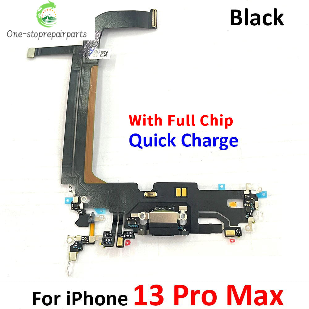 10Pcs/Lot, USB Charging Port Mic Microphone Dock Connector Board Flex Cable For iPhone 13 Pro Max Mini Repair Parts iPhone phone repair parts