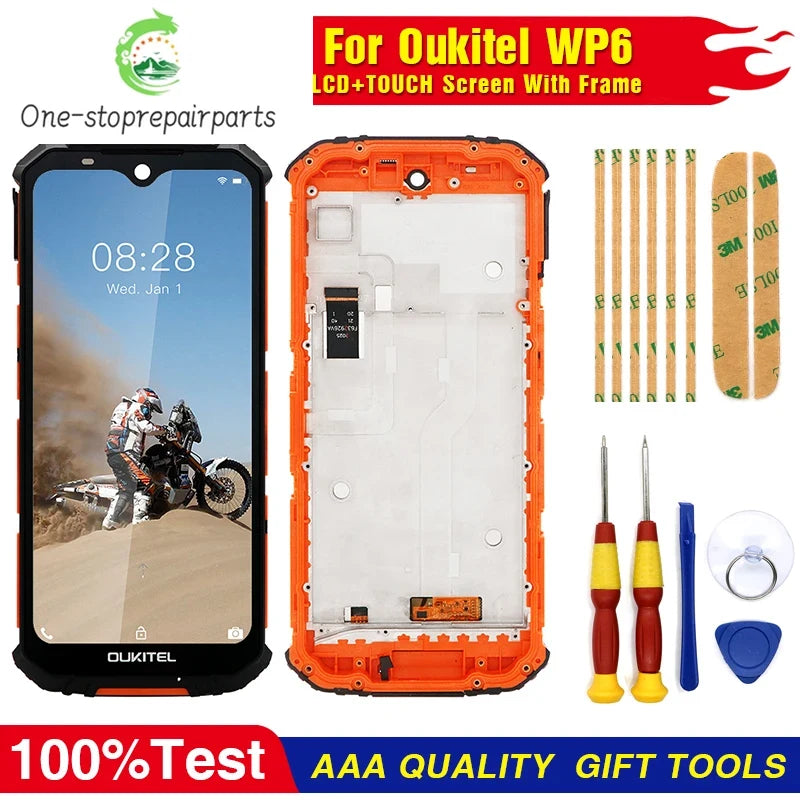 New Original Touch Screen LCD Display For Oukitel WP6 Digitizer Assembly With Frame Replacement Parts+Disassemble Tool Other brand Phone repair parts