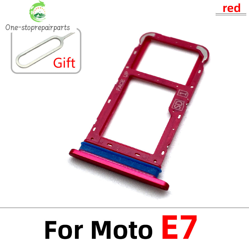 10Pcs/Lot, New For Motorola Moto E6 Play E6s E7 Plus E7i Power E20 E40 SIM Card Tray Slot Holder Adapter Accessories Motorola phone repair parts
