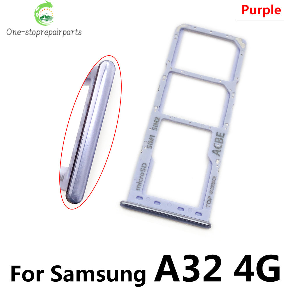 New Sim Card Tray Reader Socket Slot Holder For Samsung A32 A52 A72 4G 5G Replacement Part Samsung phone repair parts