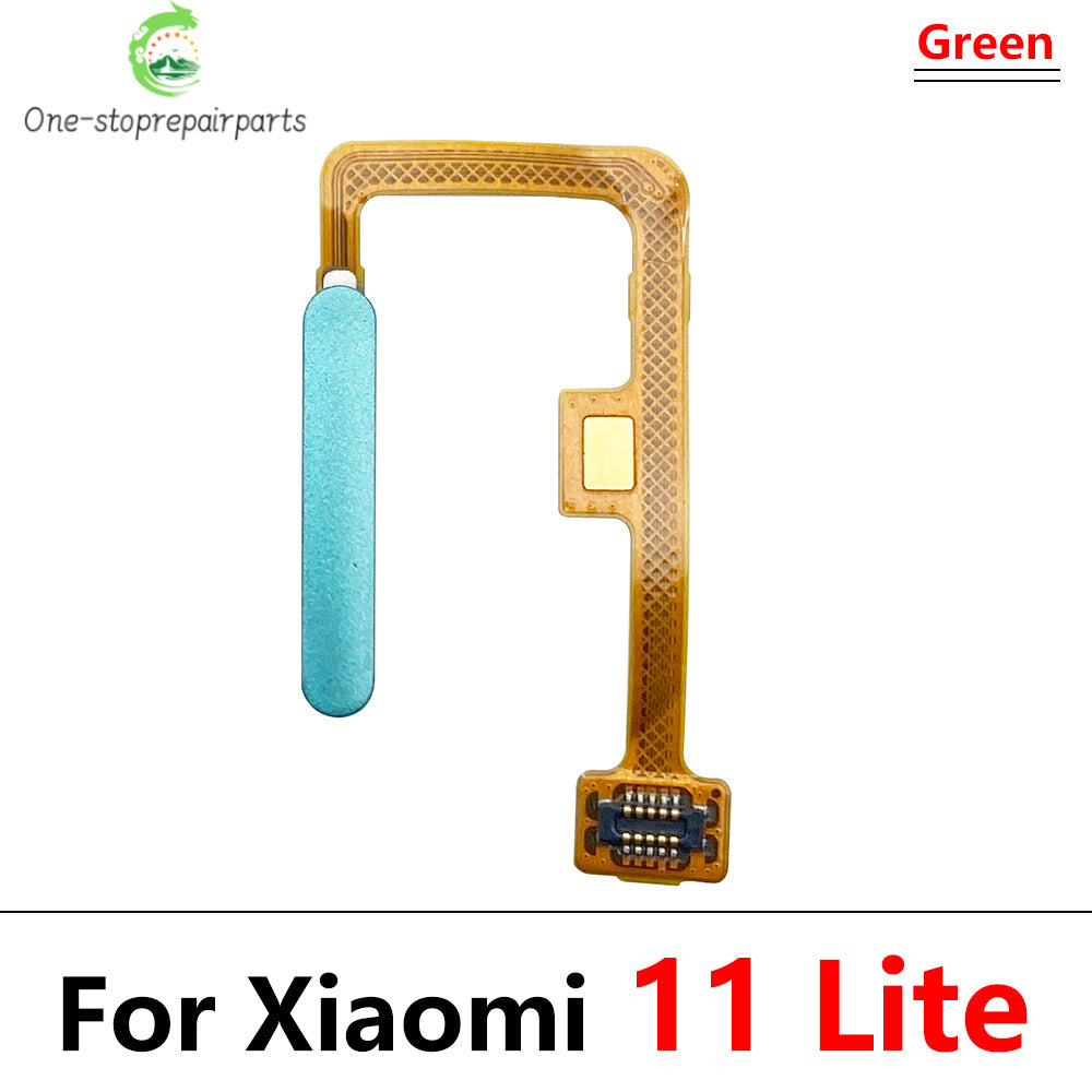 10Pcs/Lot,  Home Button FingerPrint Sensor Flex Cable Ribbon For Xiaomi Mi 11 Mi11 Lite Replacement Parts Xiaomi  Xiao mi phone repair parts