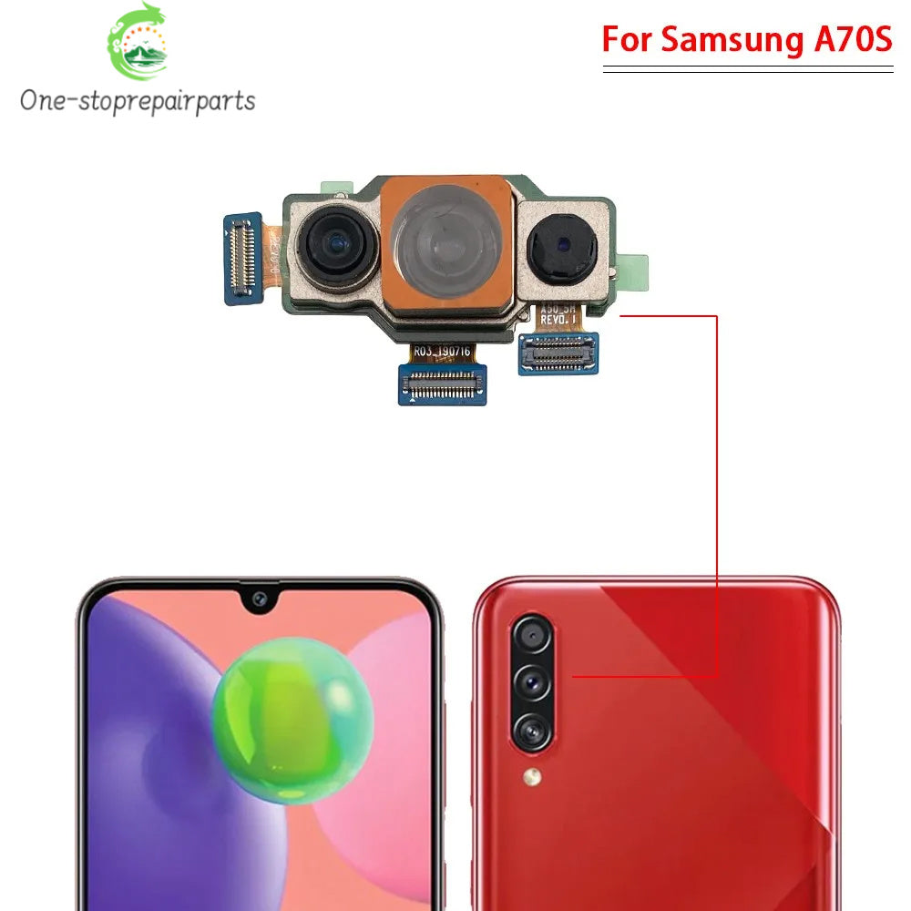 New Rear Camera For Samsung A51 A71 A70 A30s A50s A10 A20 A50 A80 A10s A20s A01 A12 A11 A31  A70s Back Camera Module Flex Repair Samsung phone repair parts