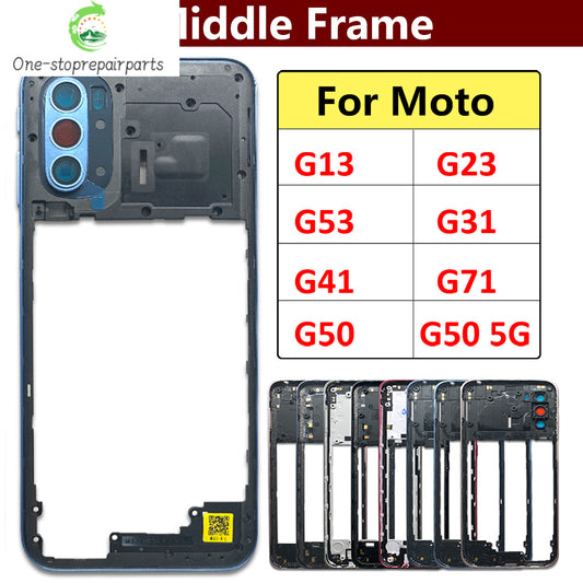 For Motorola Moto G13 G23 G53 G31 G41 G71 G50 5G Middle Frame Holder Housing Replacement Repair Parts Motorola phone repair parts