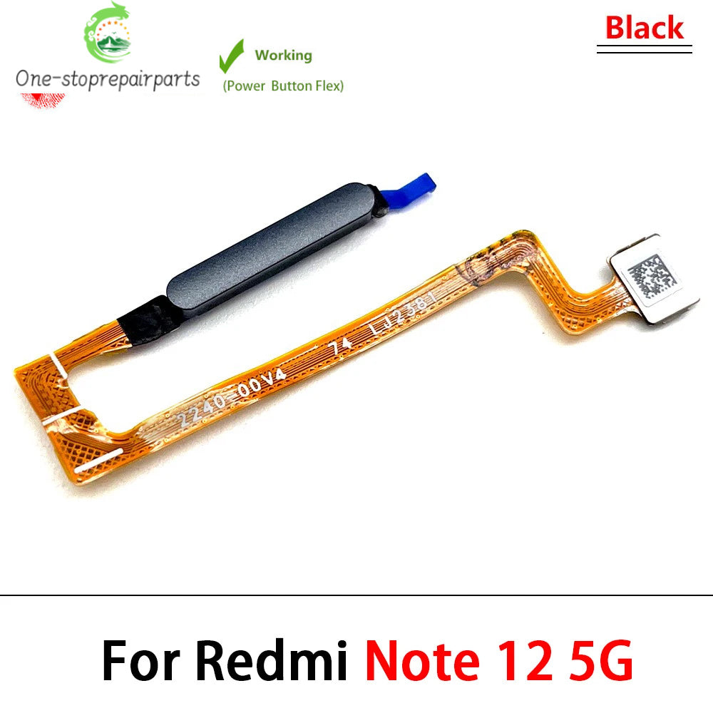 For Xiaomi Redmi Note 12 Pro Plus 4G 5G Home Button Fingerprint Sensor Flex With Power Key Button Flex Cable  Xiaomi  Xiao mi phone repair parts