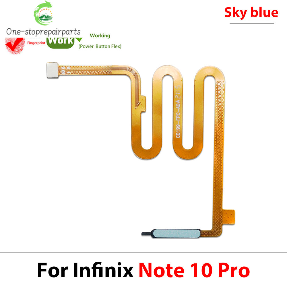 Fingerprint Home Button Fingerprint Menu Return Key Recognition Sensor Flex Cable For infinix Note 10 12 Pro 4G 5G  infinix phone repair parts