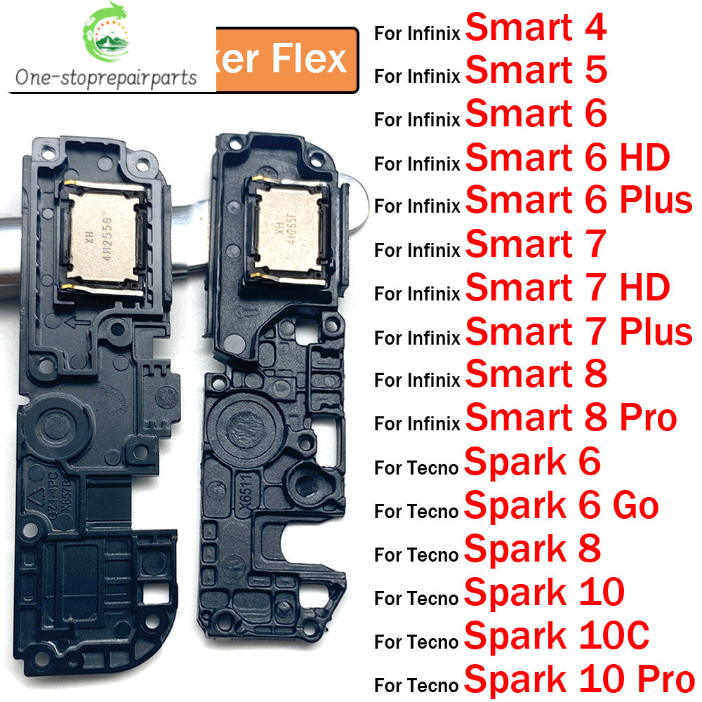Loud Speaker Buzzer Ringer Flex Cable For infinix Smart 4 5 6 7 8 HD Plus Pro / For Tecno Spark 6 go 8 10 10C Pro 2024  infinix phone repair parts