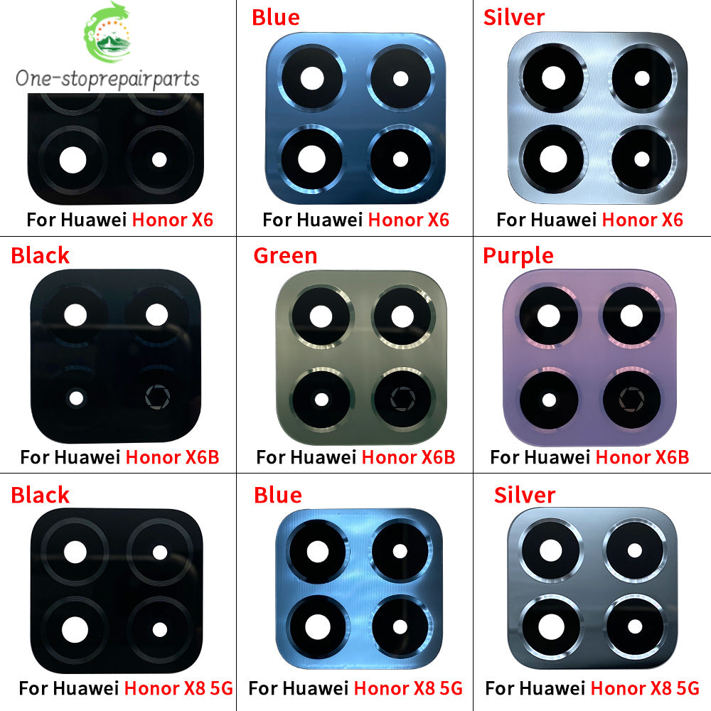 New Rear Back Camera Glass Lens For Huawei Honor X6 X6s X6B X8 5G With Adhesive Huawei phone repair parts