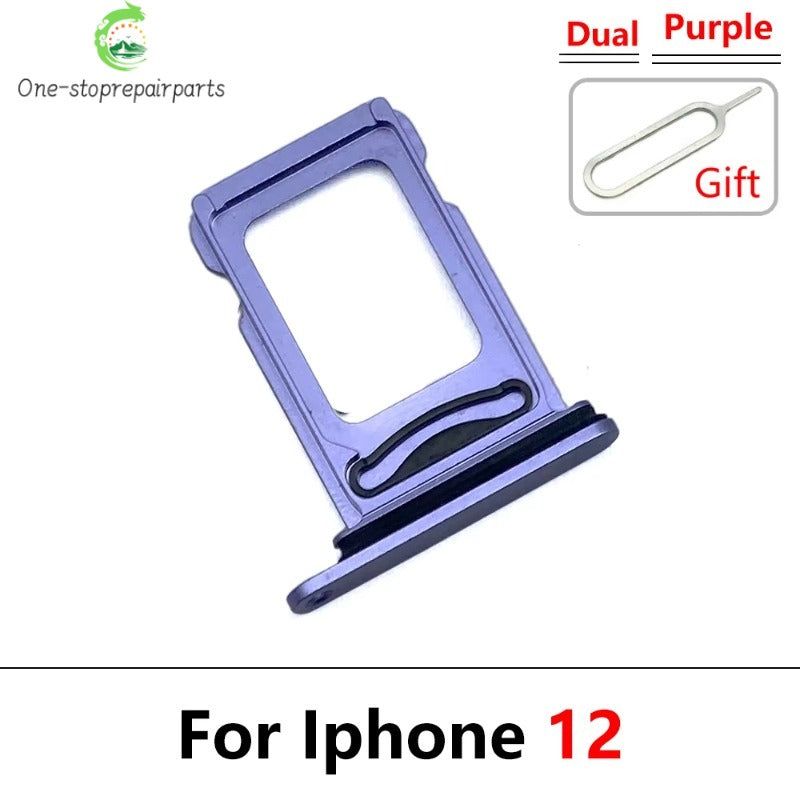 New For iPhone 12 Pro 12Pro Max Mini Dual SIM Card Tray Slot Holder Adapter Accessories iPhone phone repair parts