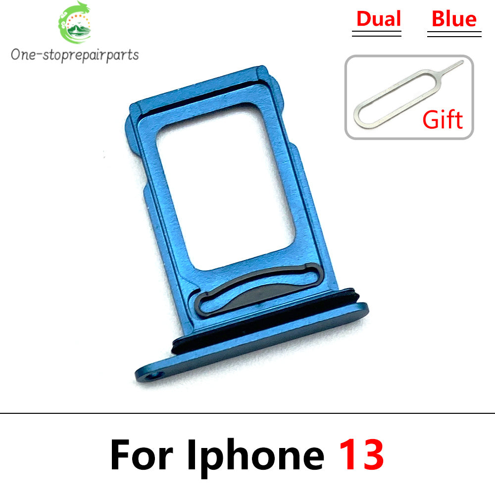 10Pcs New For iPhone 13 Pro 13Pro Max Mini Dual SIM Card Tray Slot Holder Adapter Accessories iPhone phone repair parts
