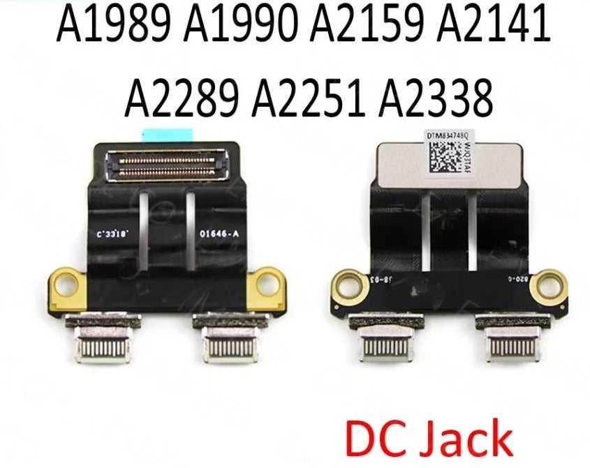 New 821-01646-A for Macbook Pro 13" 15" A1989 A1990 A2159 A2141 A2289 A2251 A2338 USB-C DC Power Jack Board Connector  Macbook laptop repair parts