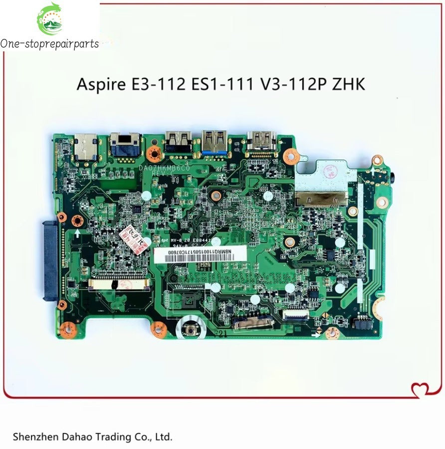 DA0ZHKMB6C0 For Acer Aspire E3-112 ES1-111M V3-112P ZHK Laptop Motherboard With Intel N2830/N2840 CPU DDR3L 100% Fully Tested Acer laptop repair parts