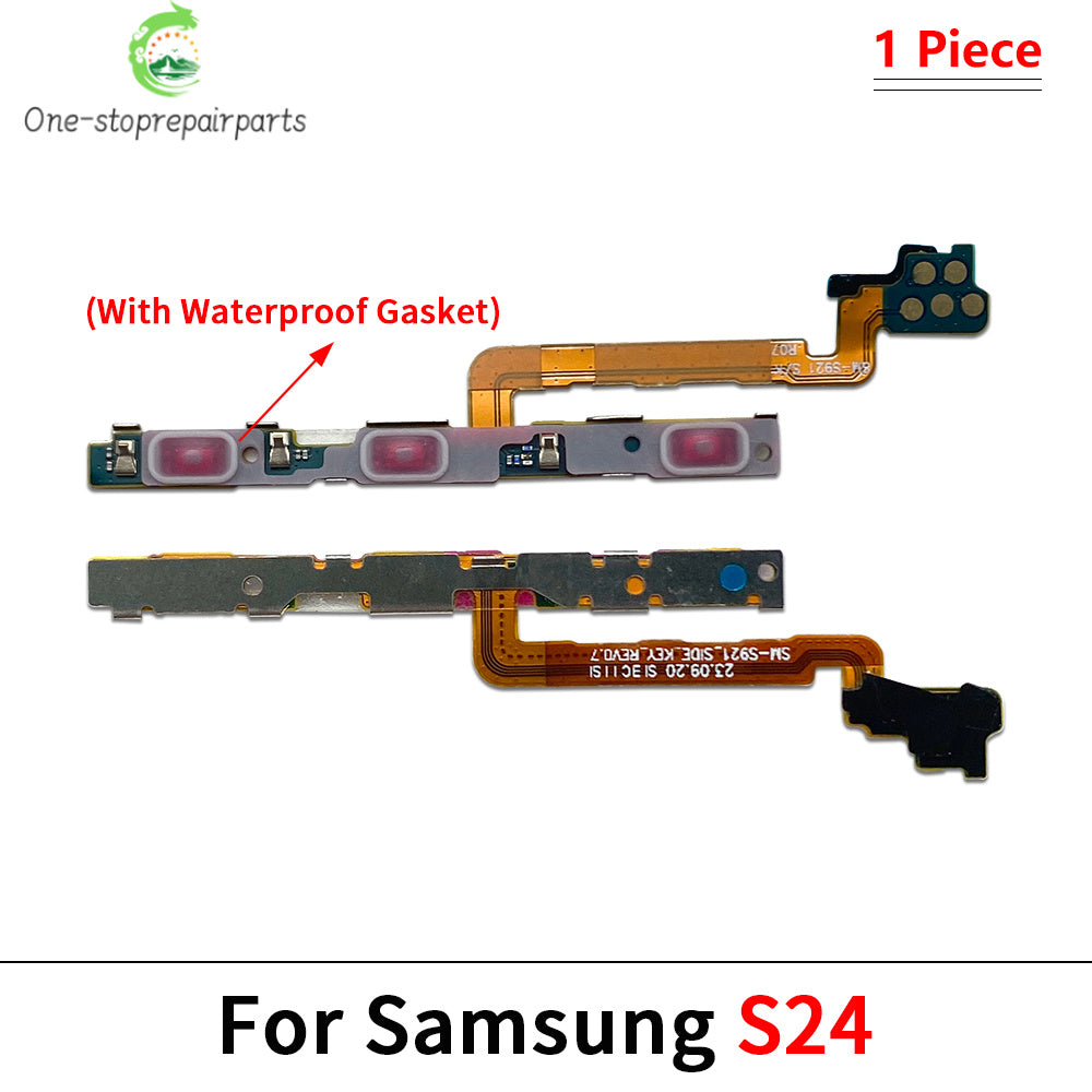 10Pcs, New Power Switch On Off Button Volume Key Button Flex Cable For Samsung S23 S24 Plus Ultra Fe Samsung phone repair parts