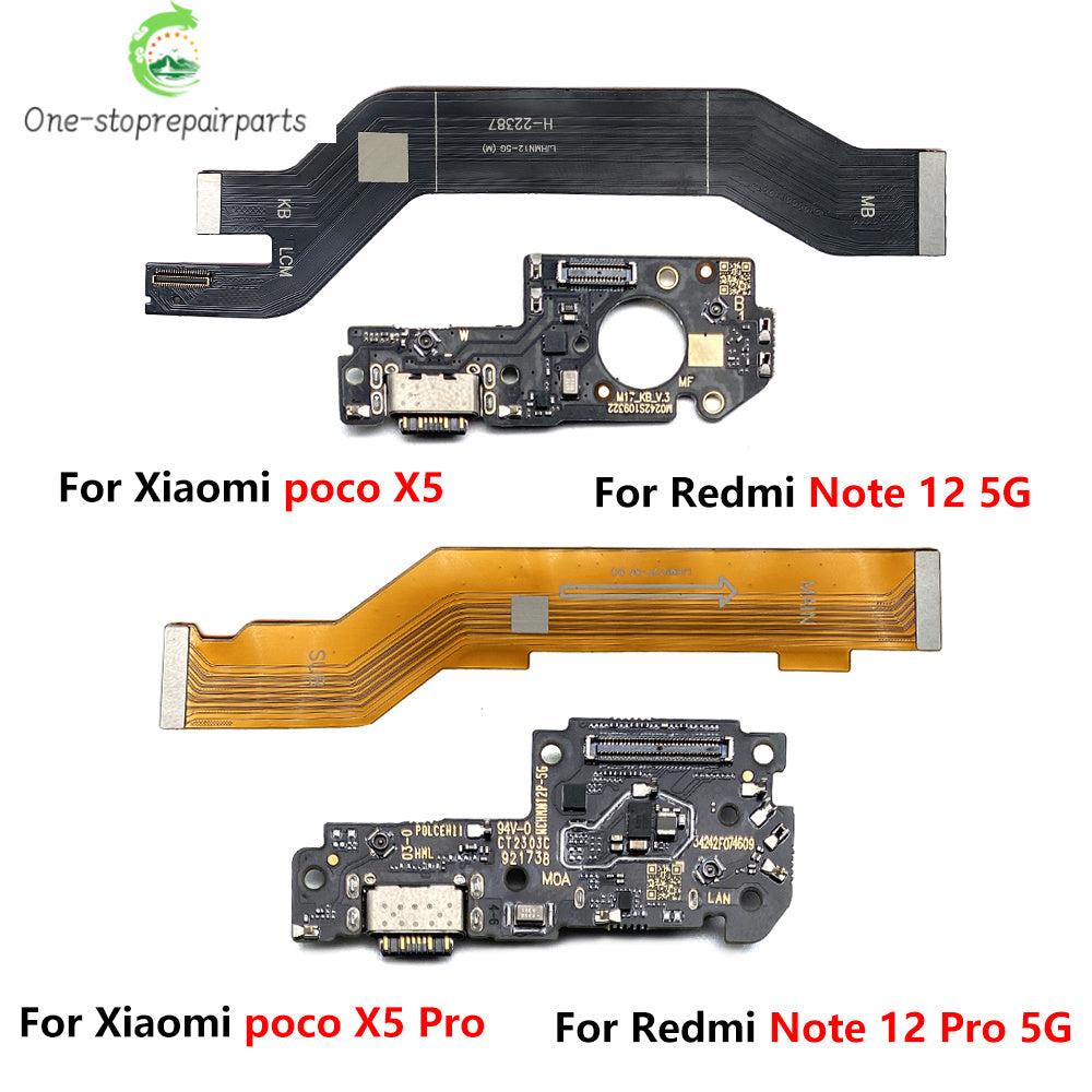 For Xiaomi Poco X5 X6 Pro Redmi Note 12 13 Pro Plus 4G 5G Dock Connector USB Charger Charging Port Flex Cable Board With Micro  Xiaomi  Xiao mi phone repair parts
