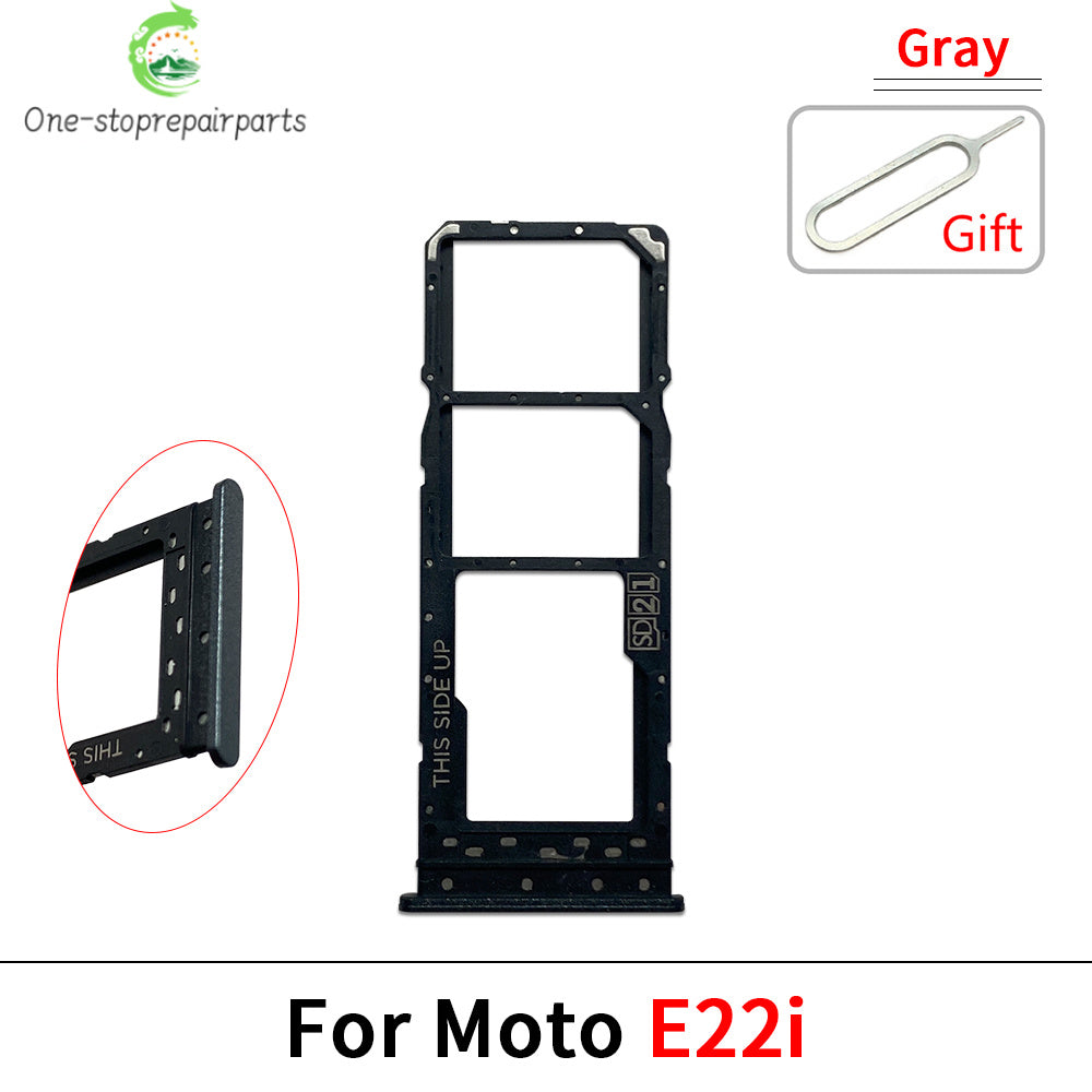 New For Motorola Moto E13 E32 E22 E22i Micro Nano SIM Card Holder Tray Slot Holder Adapter Socket Motorola phone repair parts