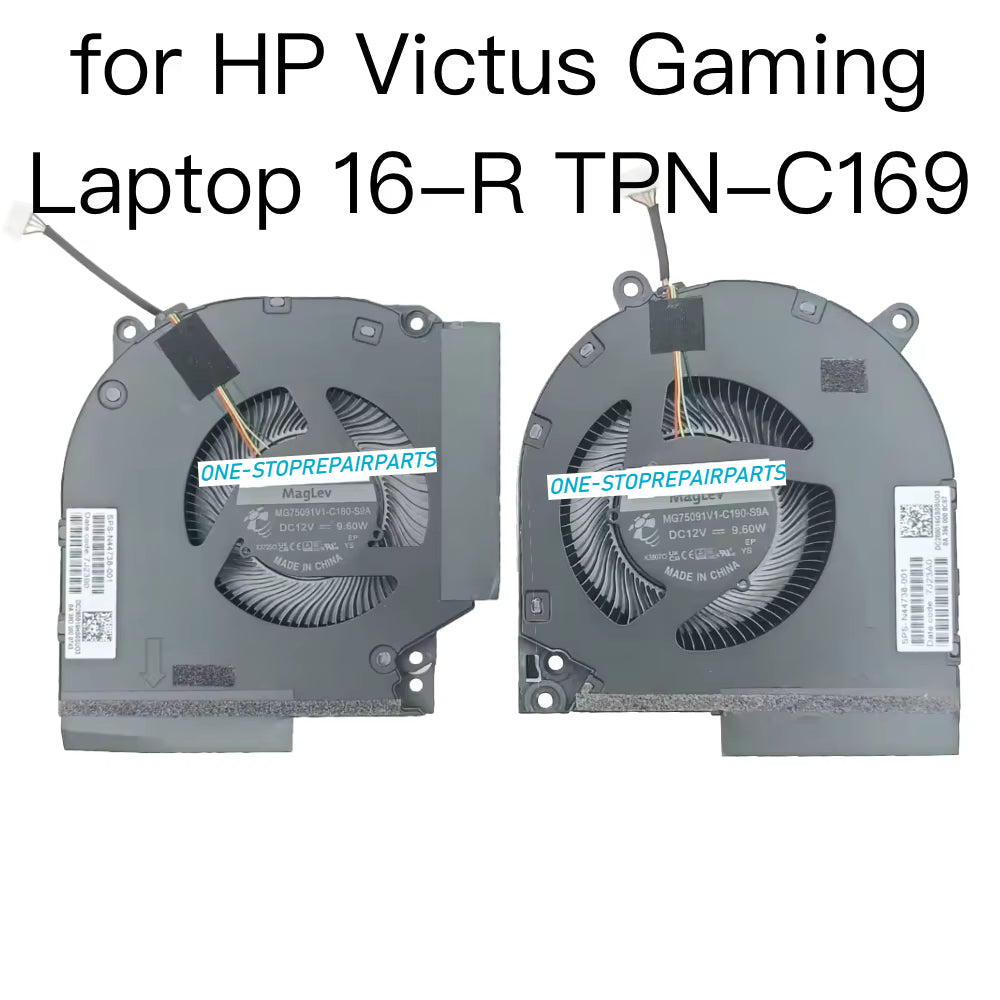 CPU GPU Cooling Fan for HP Victus Gaming Laptop 16-R TPN C169 N44738 001 Notebook PC Cooler Radiators MG75091V1 C180/C190 S9A HP laptop repair parts