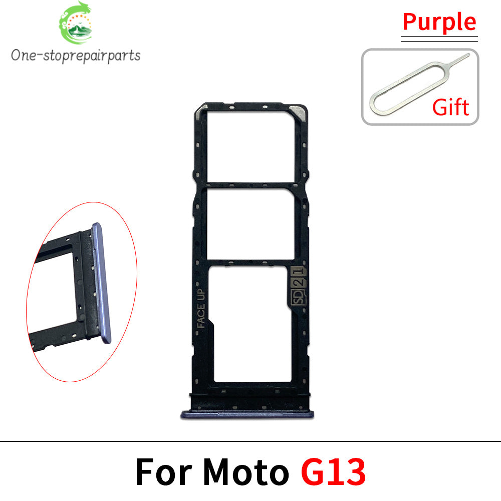 Micro Nano SIM Card Holder Tray Slot Holder Adapter Socket For Motorola Moto G13 G23 G53 G73 G84 Motorola phone repair parts