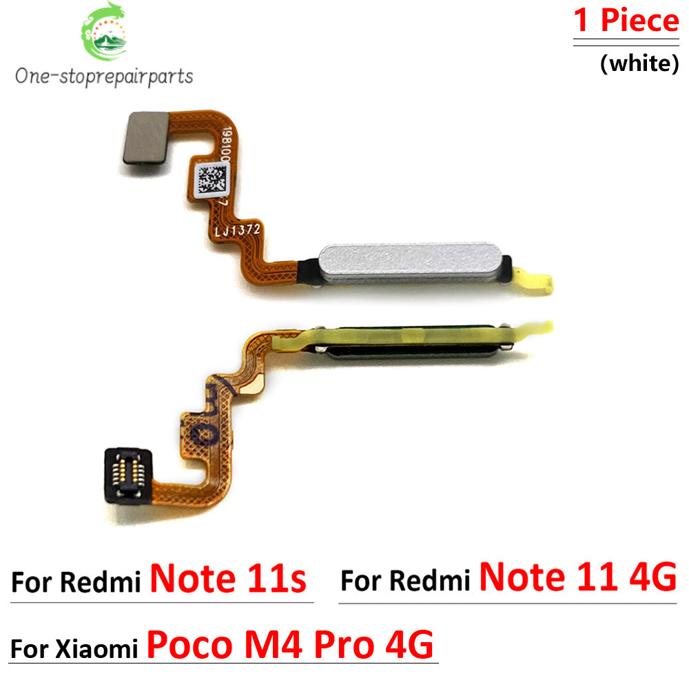 New Home Button FingerPrint Touch ID Sensor Flex Cable For Xiaomi Poco M4 Pro 4G 5G / Redmi Note 11 11s Pro Plus 4G 5G  Xiaomi  Xiao mi phone repair parts