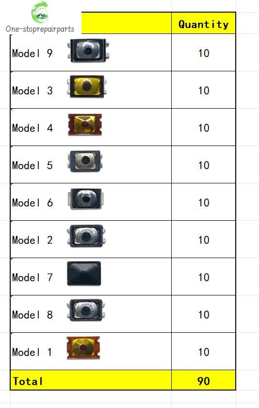 100Pcs,  Mobile Phone Tactile Push Button Switch Tact Micro Switch SMD On Off Inner Button For Iphone For Xiaomi For OPPO Xiaomi  Xiao mi phone repair parts