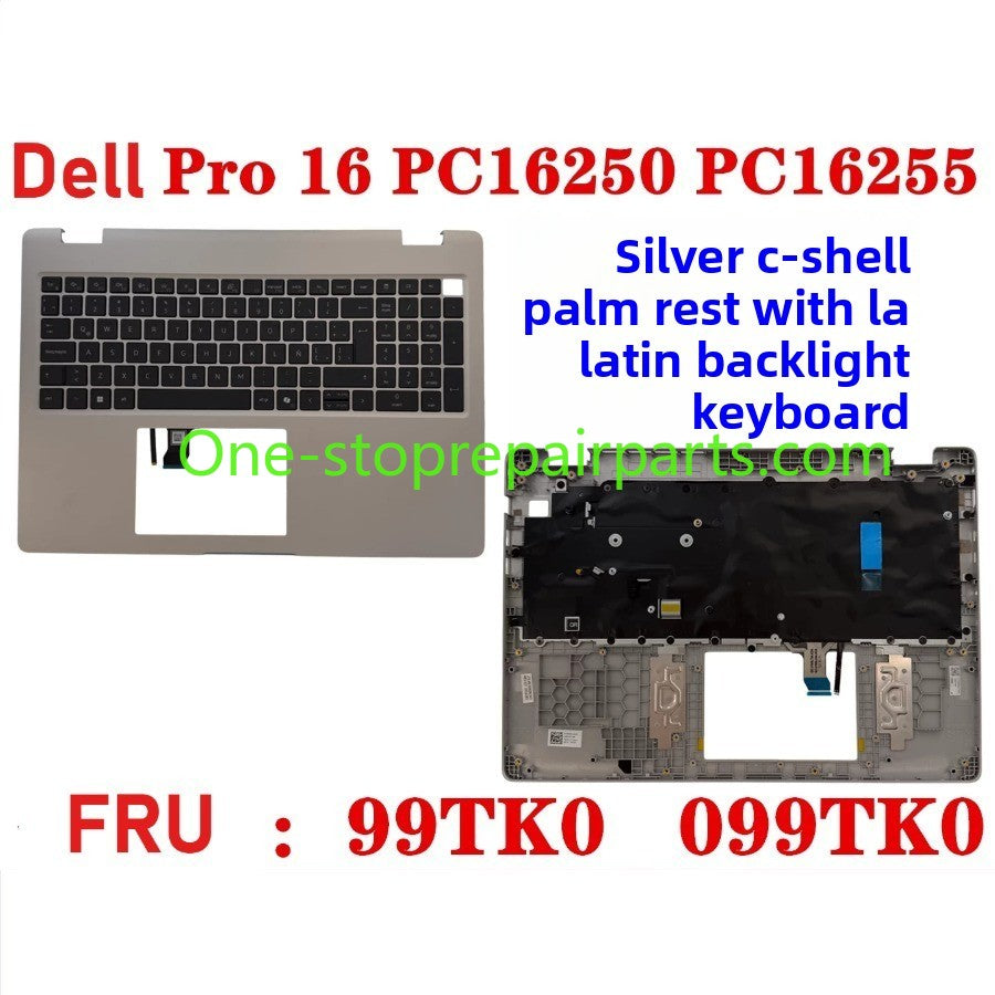 Cover case Keyboard for Dell Pro 16 PC16250 PC16255 Cover case for Dell Pro 16 PC16255 PC16250 LCD Back Cover Bezel frame topcase palmrest upper bottom HINGE 0V1T1X 0388WT 0Y55N3 099TK0 006R8M Dell laptop repair parts