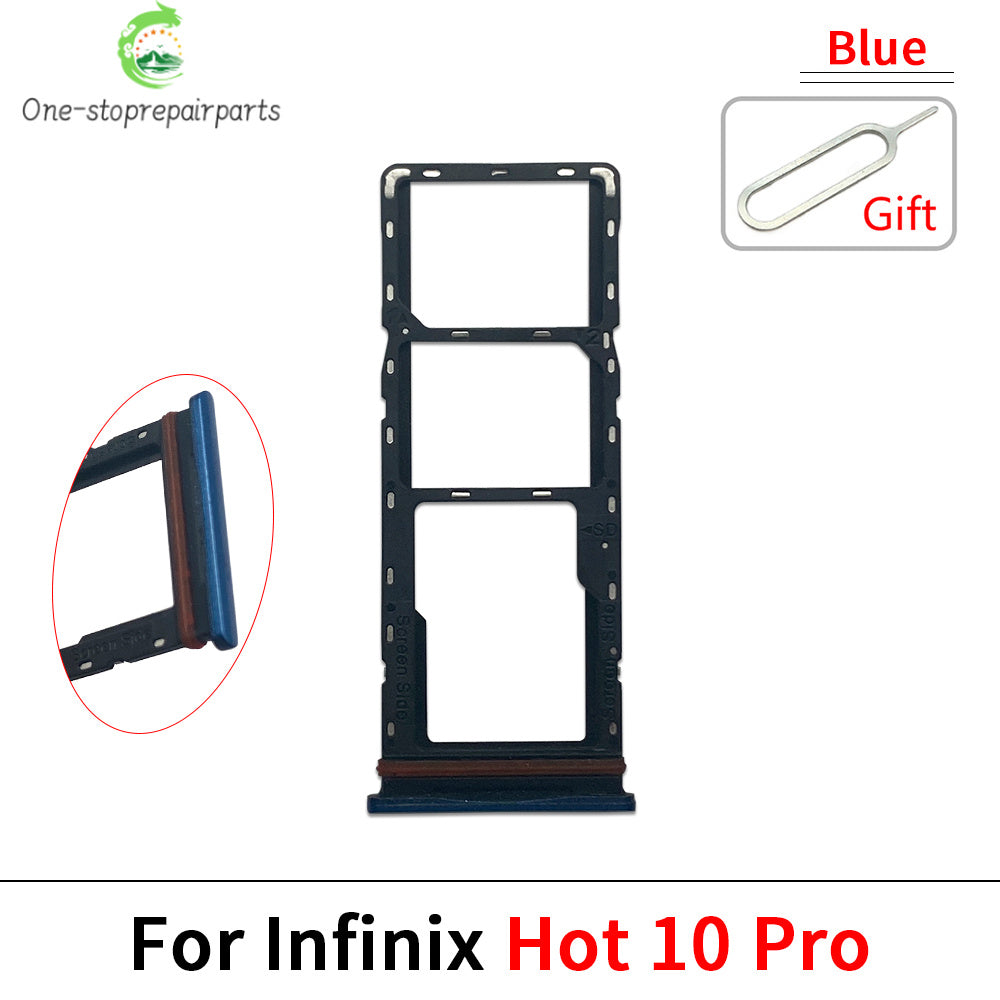 Micro Nano SIM Card Holder Tray Slot Holder Adapter Socket For infinix Hot 8 9 10 10i 11 20 20i 30 30i 40 Pro Lite Play 4G 5G  infinix phone repair parts