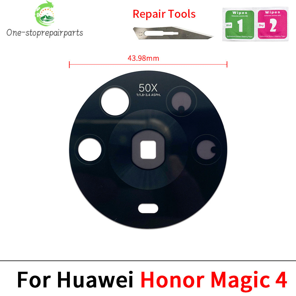 10Pcs, New For Huawei Honor Magic 4 5 6 Lite Pro 5G Camera Glass Lens Back Rear Camera Glass Lens with Adhesive Huawei phone repair parts