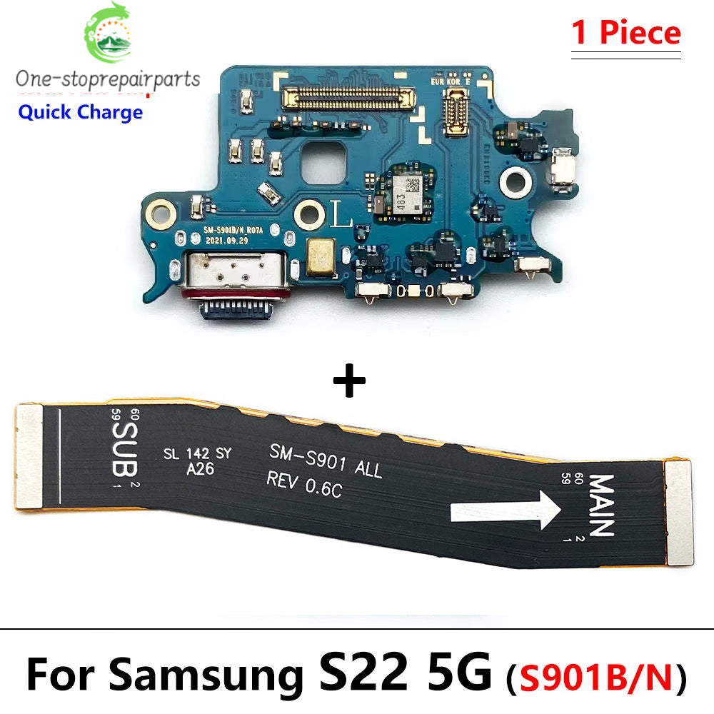 New USB Charger Charging Dock Port Connector Main Board Flex Cable For Samsung S22 S23 Plus Ultra 5G S901 S906 S908 S911 S916 Samsung phone repair parts